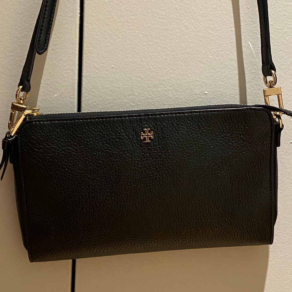 Black Leather Tory Burch Crossbody
